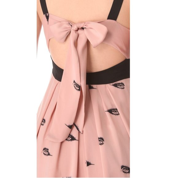 Viva Vena! by Vena Cava Pleated Eye Print Dress size 6 NWOT - Picture 4 of 8